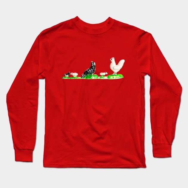 PLASTIC FANTASTIC Chickens Long Sleeve T-Shirt by Danny Germansen